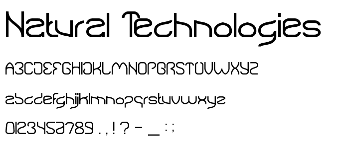 Natural Technologies font